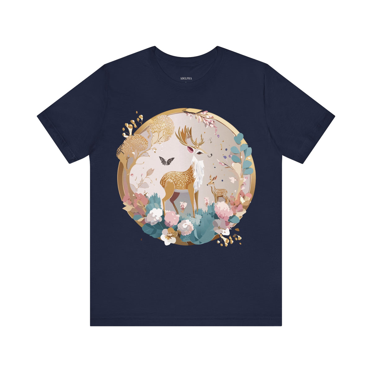 Medallion Graphic Unisex Cotton Bella+Canvas Tee with Art Design d83