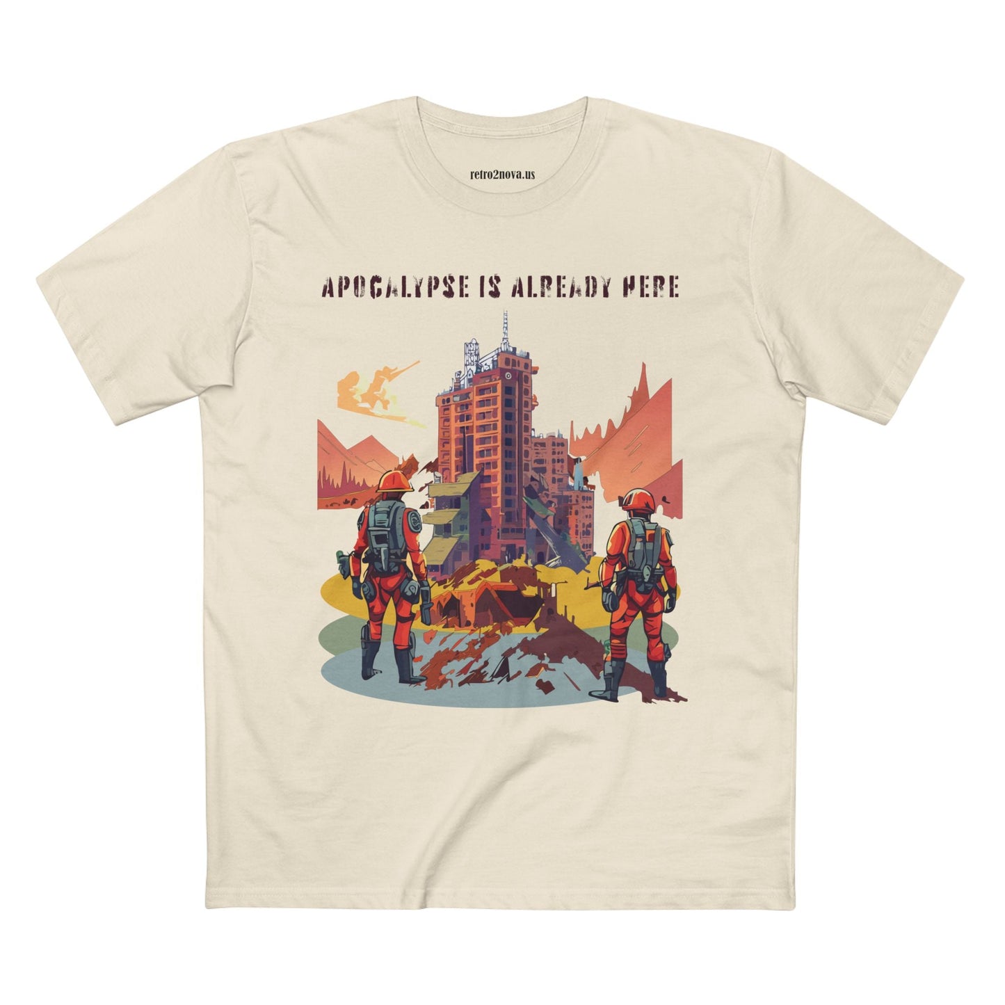 Cataclysm Doomsday Unisex Premium Cotton Tee With Original Art Design Retro2Nova