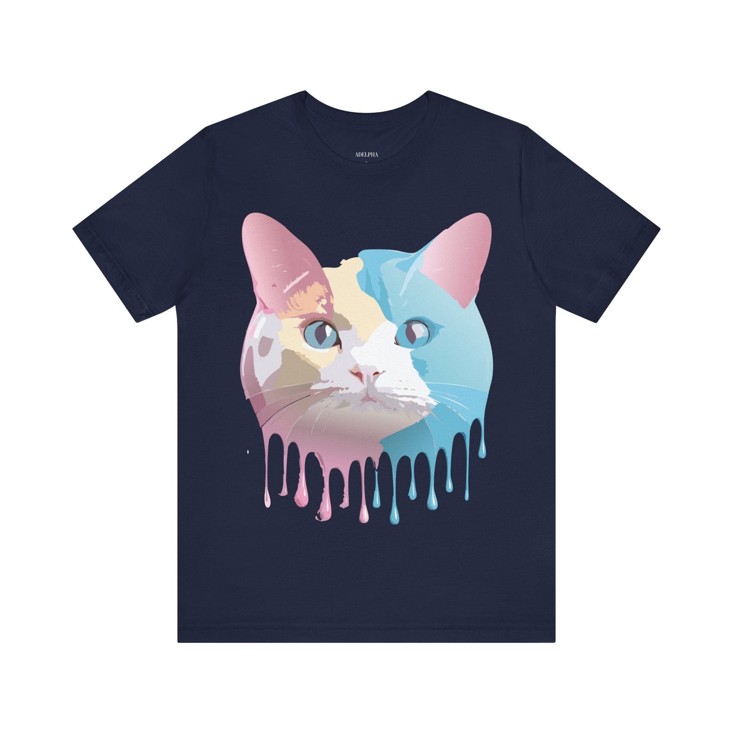 Cat Graphic Tee Unisex Short Sleeve Shirt With Vintage Adelpha Artwork