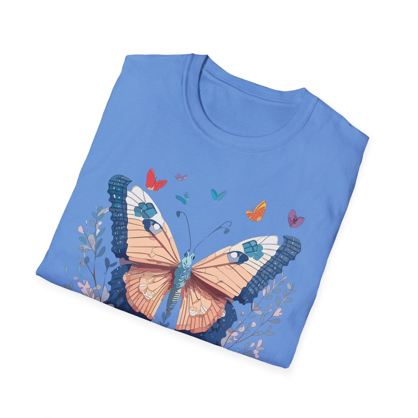 Unisex Butterfly Shirt Monarch Design Gildan Softstyle 64000 Short Sleeve Tee For Men And Women