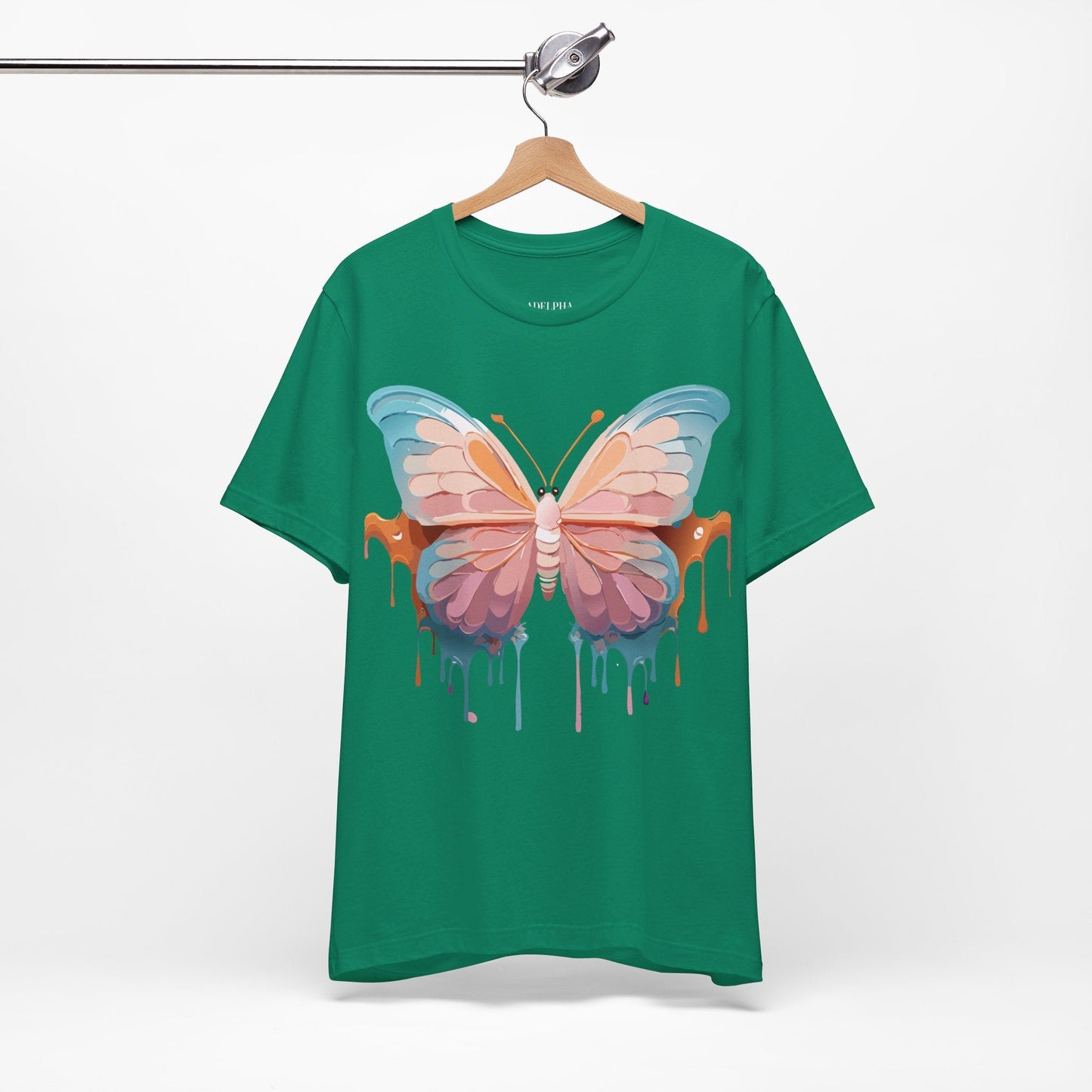 Butterfly Graphic Unisex 100 Cotton Lightweight Vintage Design Jersey Tee 86