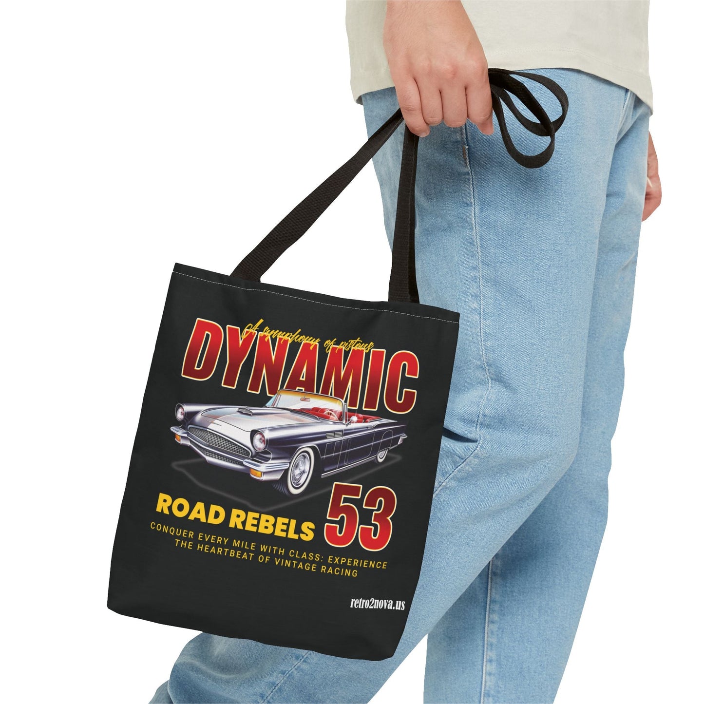 Classic Vintage Car Canvas Tote Bag By Retro2Nova Durable Everyday Carry For Work