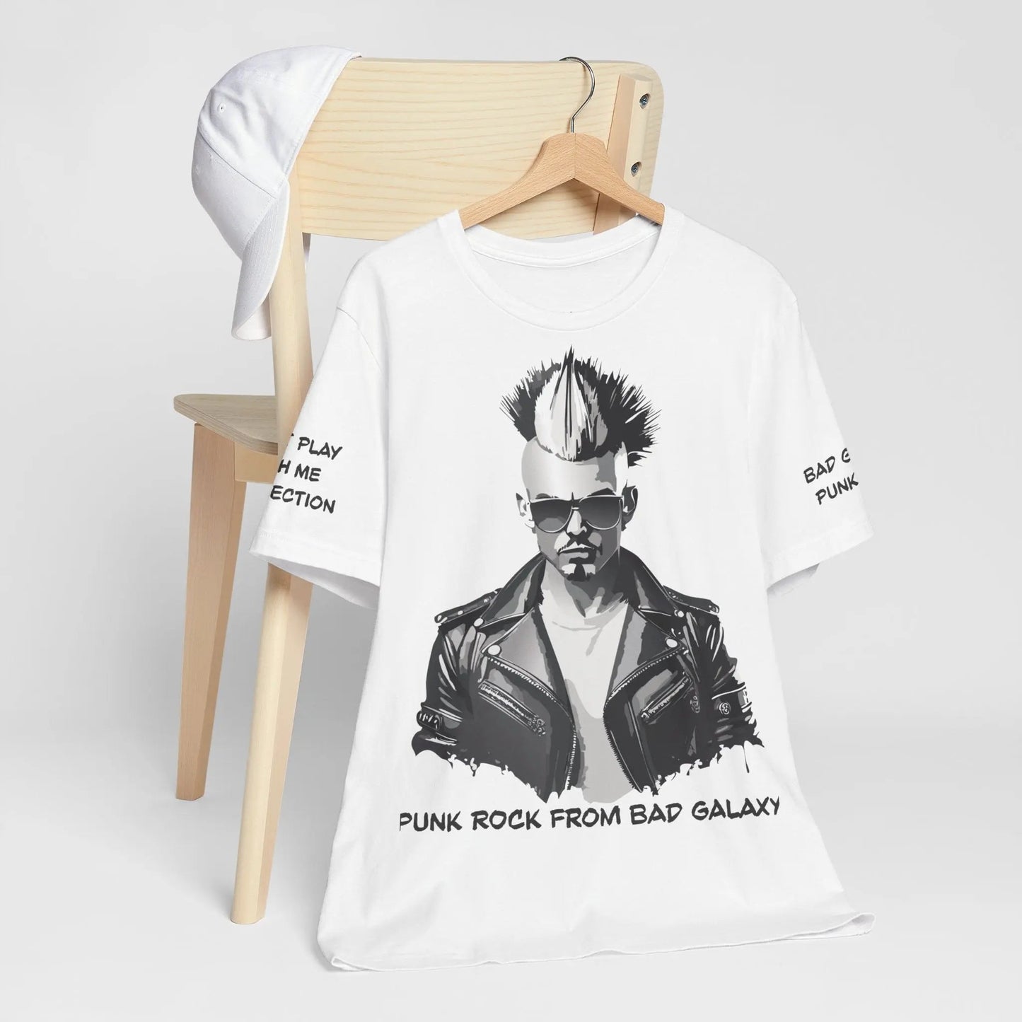 Bad Galaxy Punk Rock Tee Shirt Made In USA With Eco Friendly Ink 100 Percent Cotton