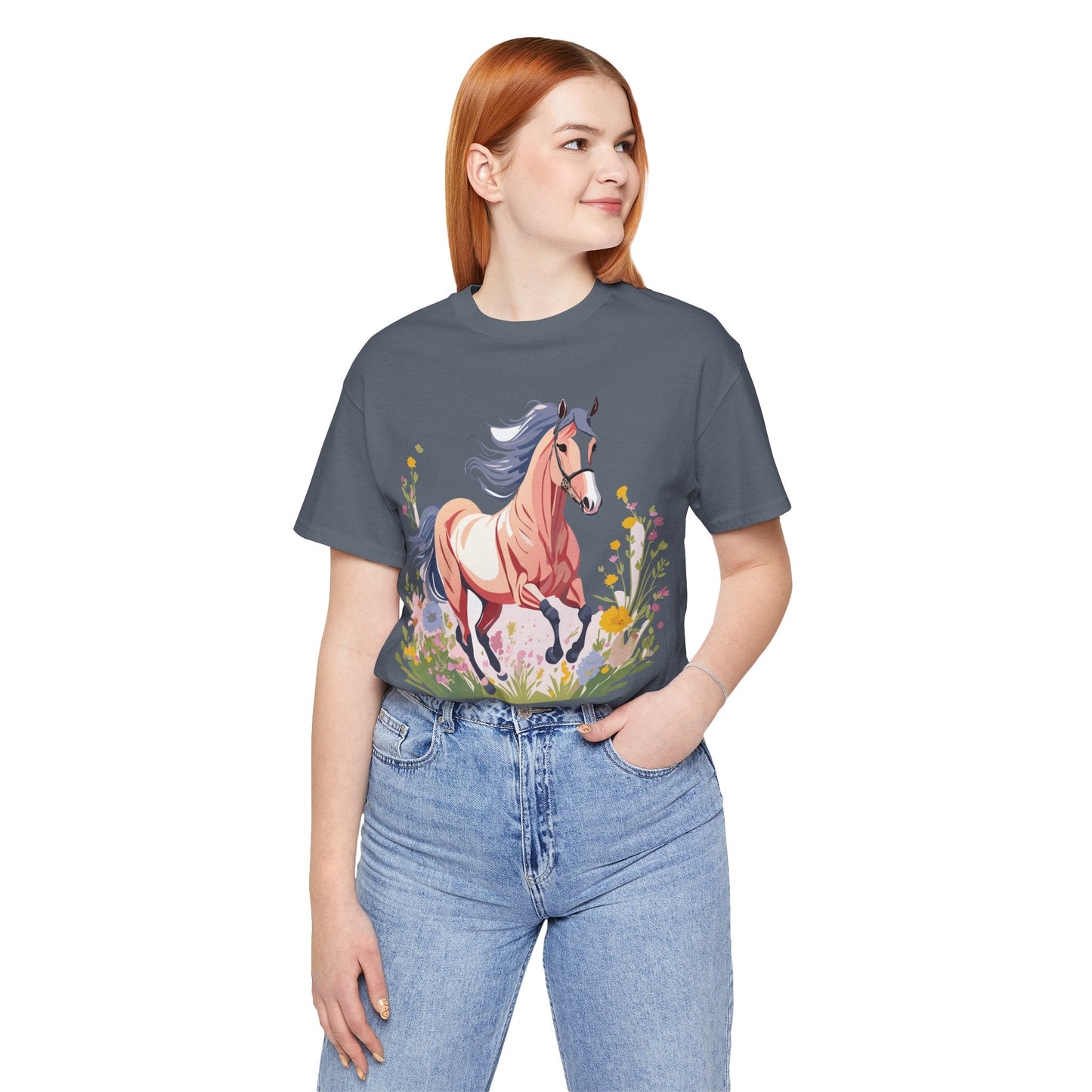 Horse Graphic Unisex 100 Cotton Vintage Animal Art T-Shirt 8