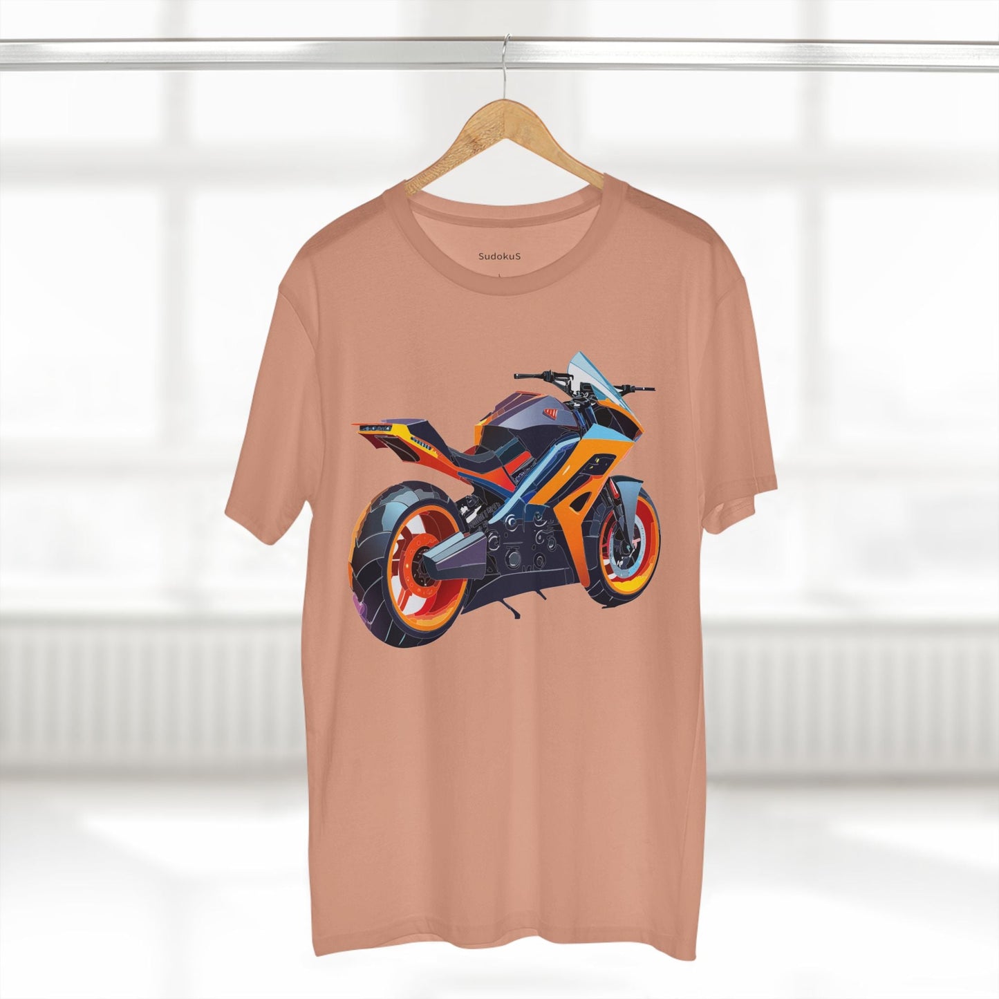 Moto Bike Graphic Unisex 100 Cotton Staple Tee 30