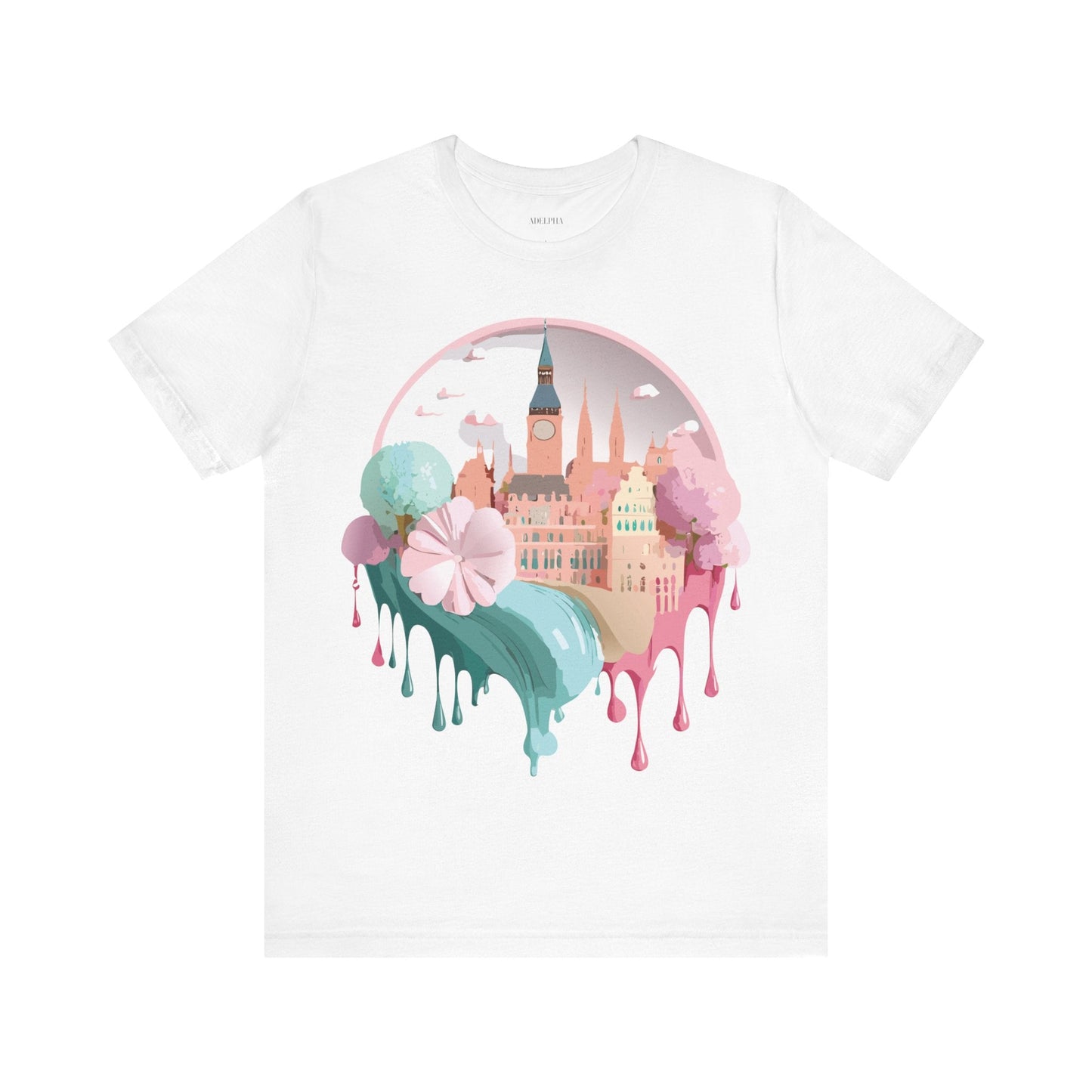 Prague Tourist Shirt Unisex Graphic Tee Featuring Vintage Inspired Art By Adelpha