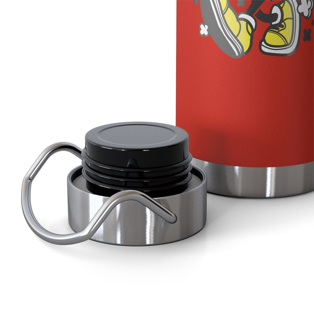 22oz Copper Insulated Water Bottle with Cartoon Design - CV35