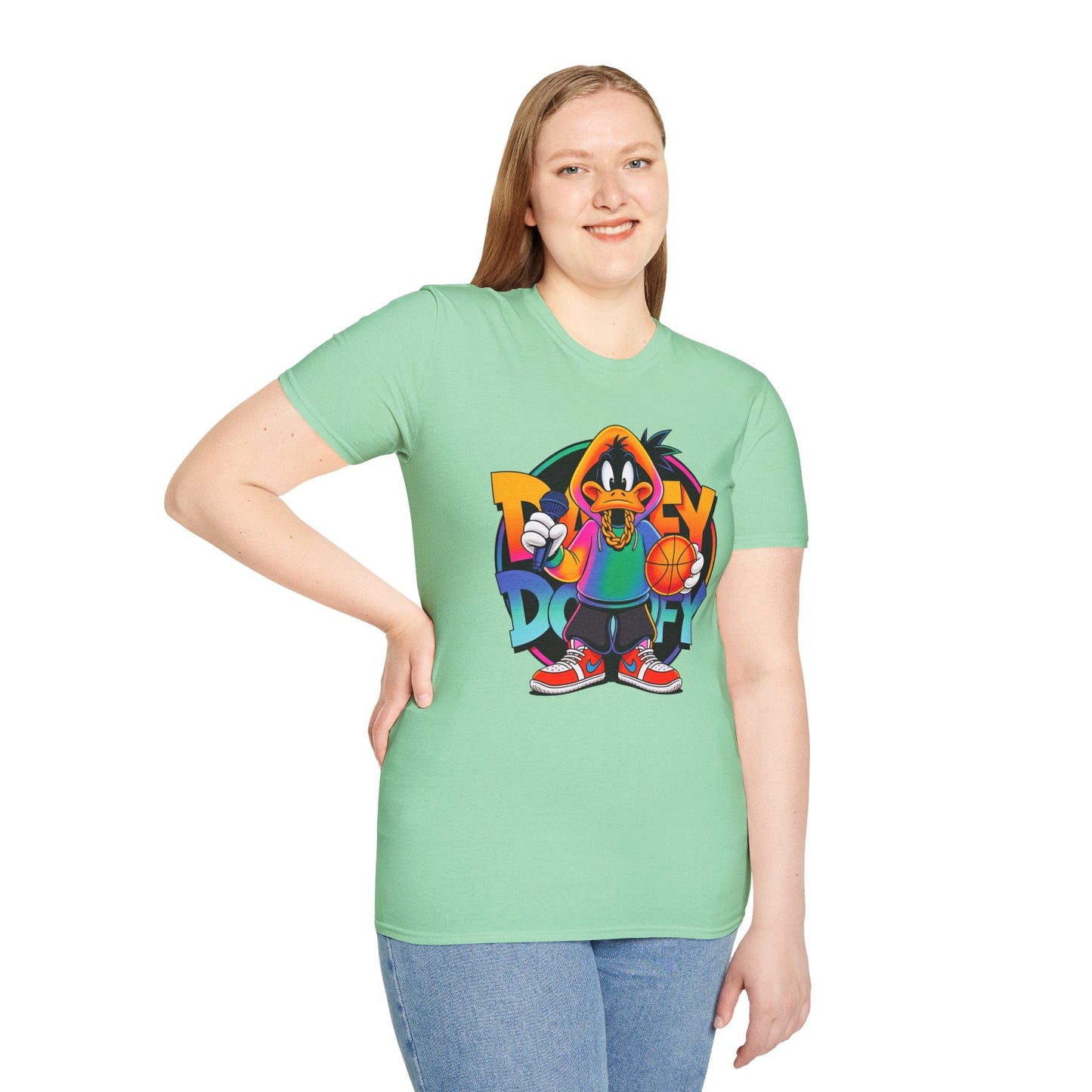 Funny Cartoon Animals T Shirt With Animation Print Unisex Softstyle Graphic Cotton Tee