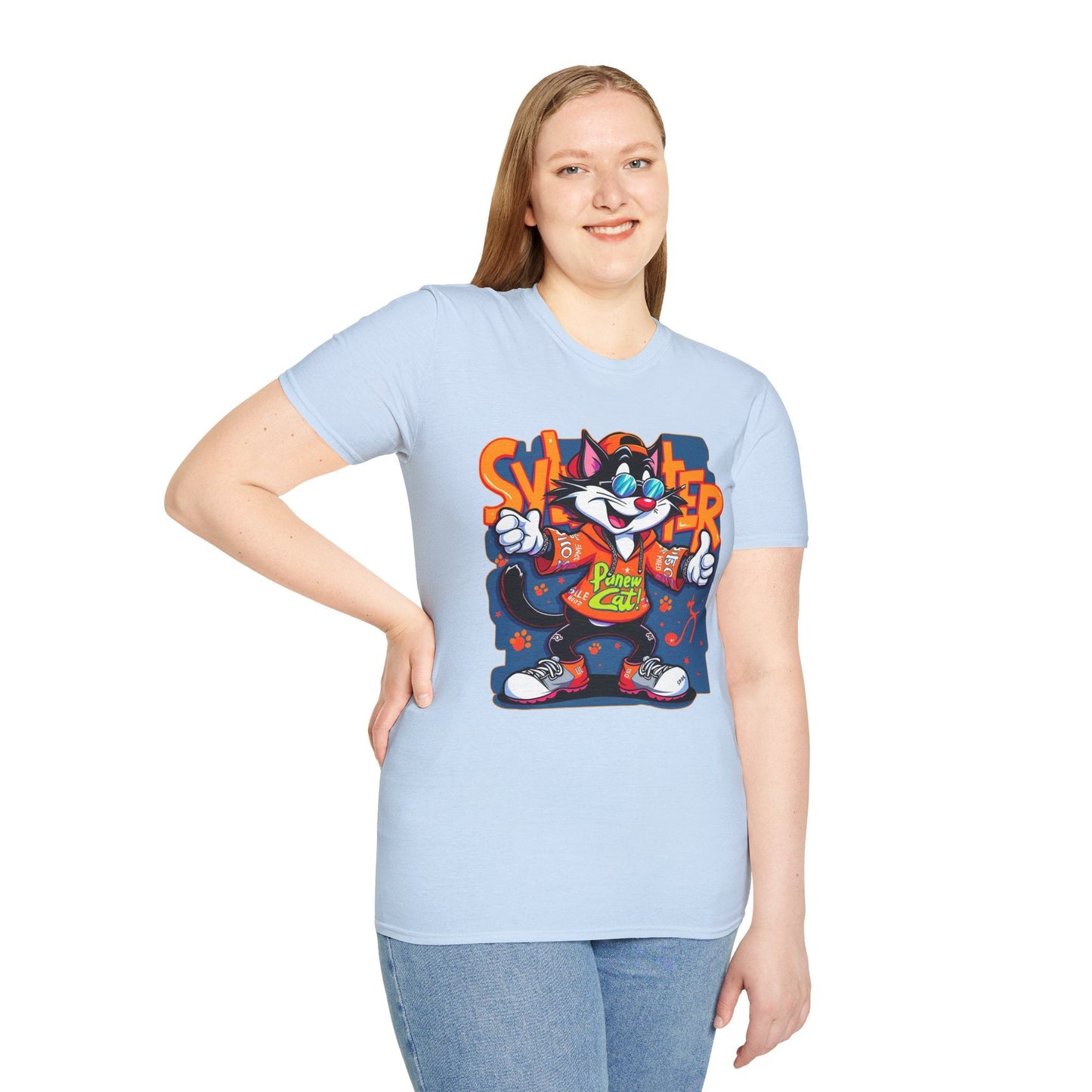 Funny Cartoon Animals Tee Shirt Unisex Gildan Softstyle 64000 Graphic Cartoon Tee