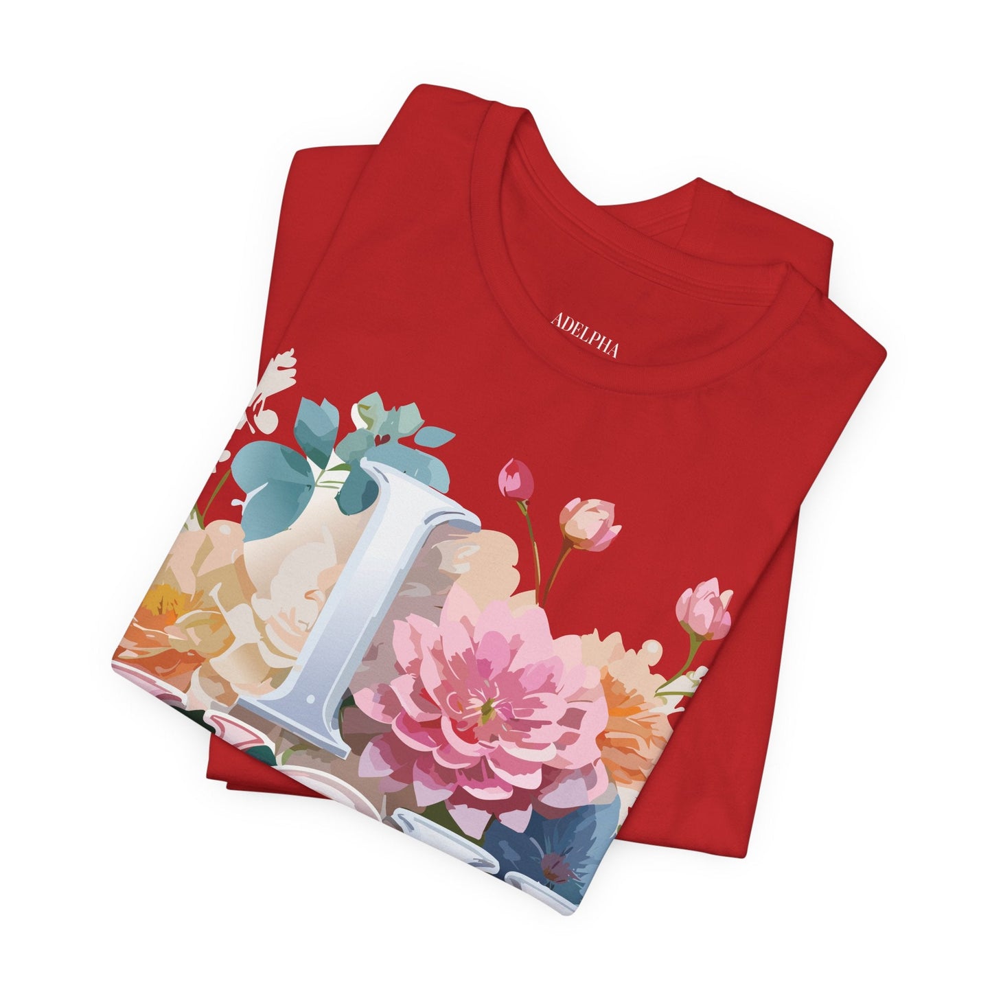 Valentine Day Graphic Unisex 100 Cotton Vintage Artwork with Love and Flower Design Tee 1