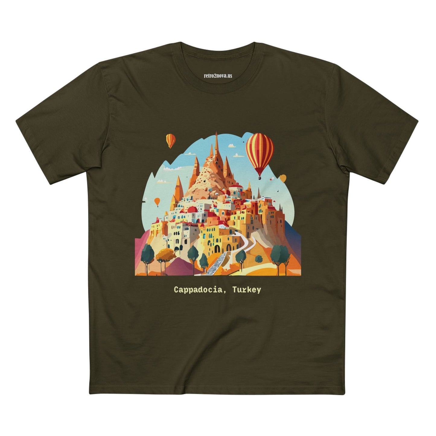 Travel Shirt Cappadocia Shirt Tourist Shirt Unisex Premium Cotton Tee Original Art Design Retro2Nova