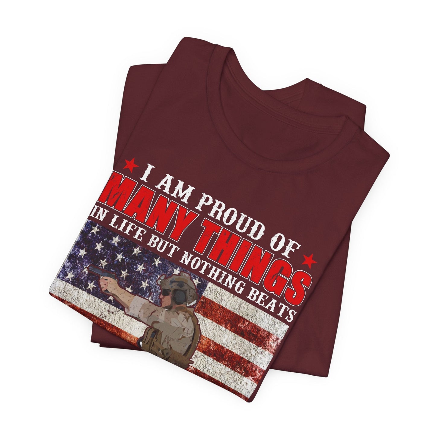 Army Veteran Patriotic Graphic Design Unisex Cotton T-Shirt v28