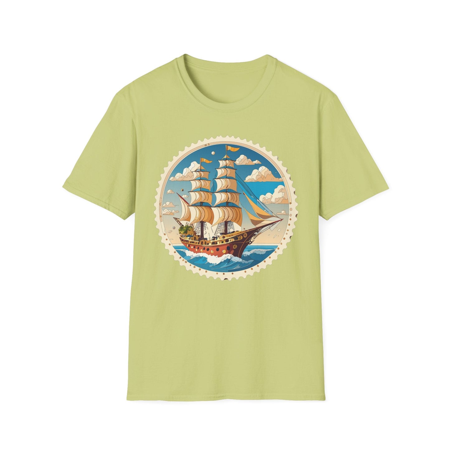 Nautical Ship Frigate Vessel T Shirts Unisex Tee Shirt Softstyle 64000 Ring Spun Cotton Comfort