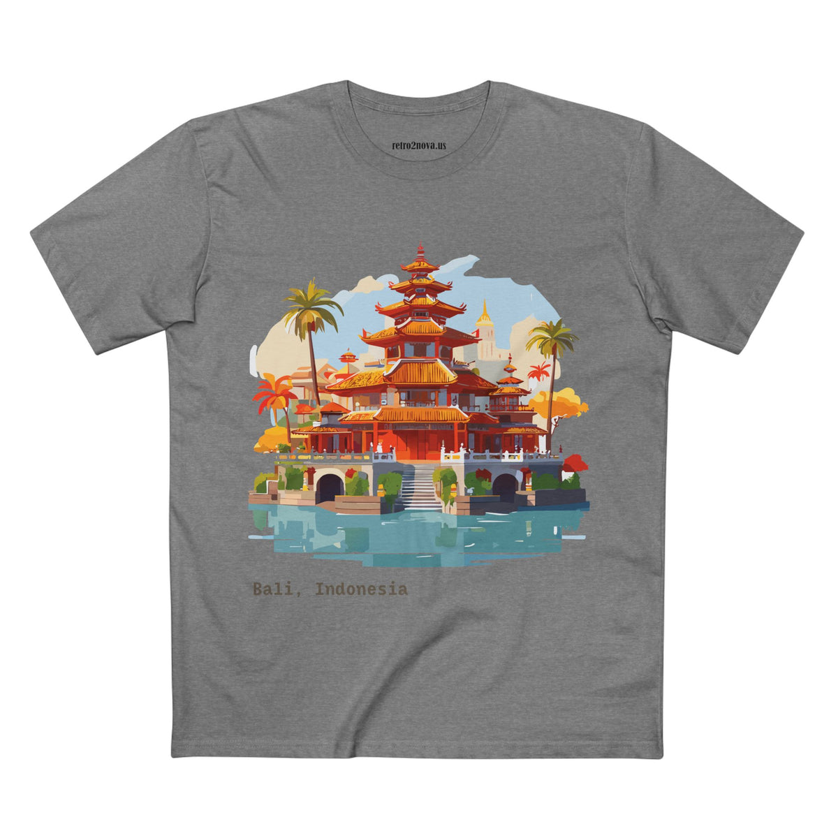 Bali Temple Illustration Tee | Indonesia Travel Shirt