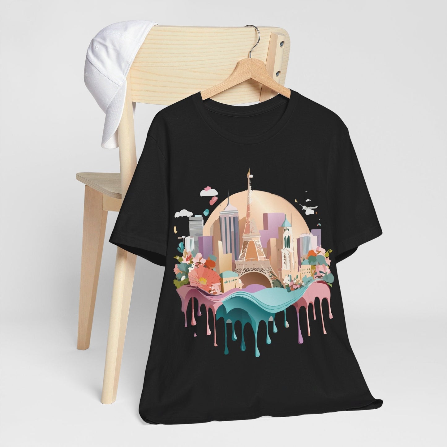 Adelpha Paris Graphic Tee Unisex Short Sleeve Shirt With Vintage Art Design Apparel