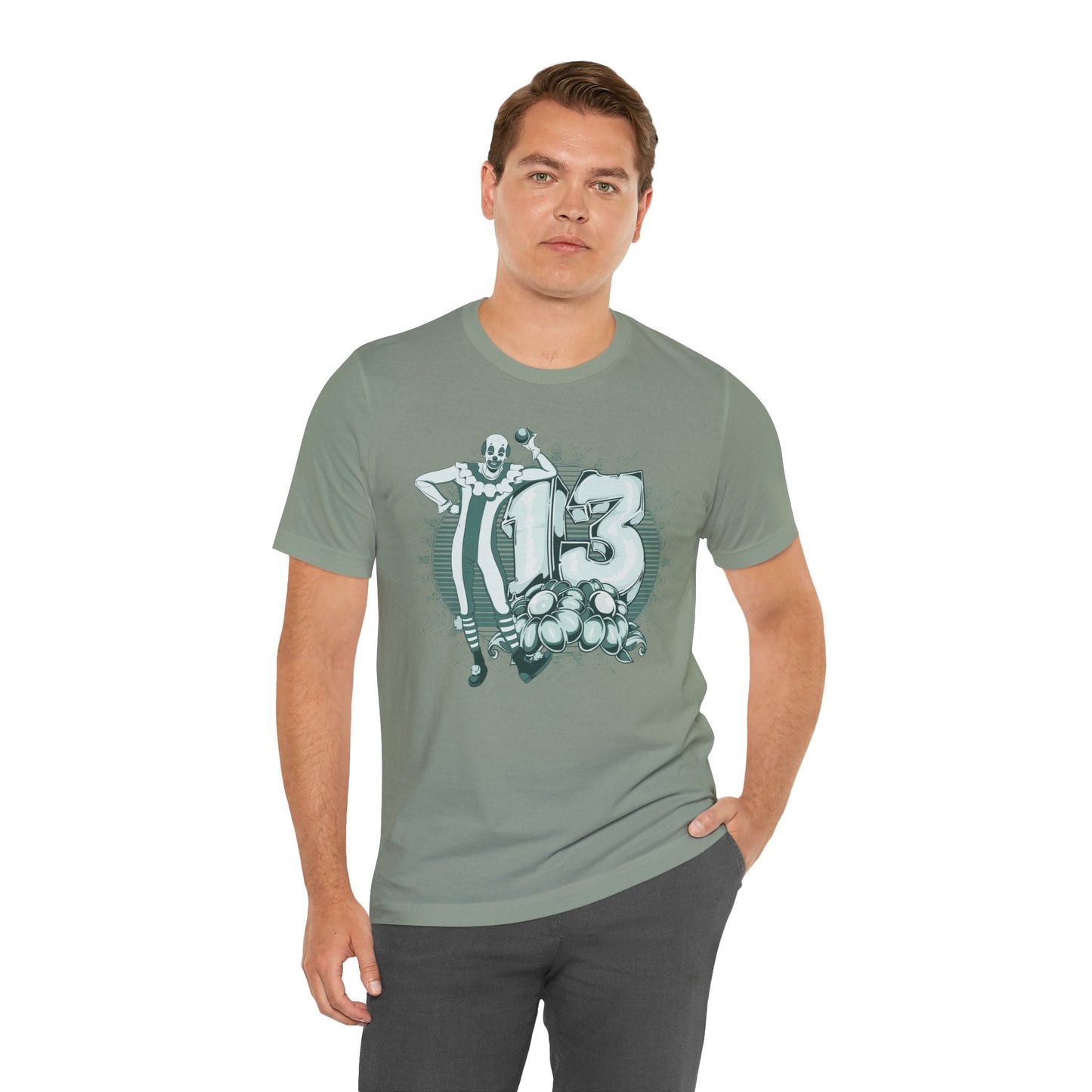 Vintage Clown Graphic Illustration Unisex Cotton T-Shirt Art-39