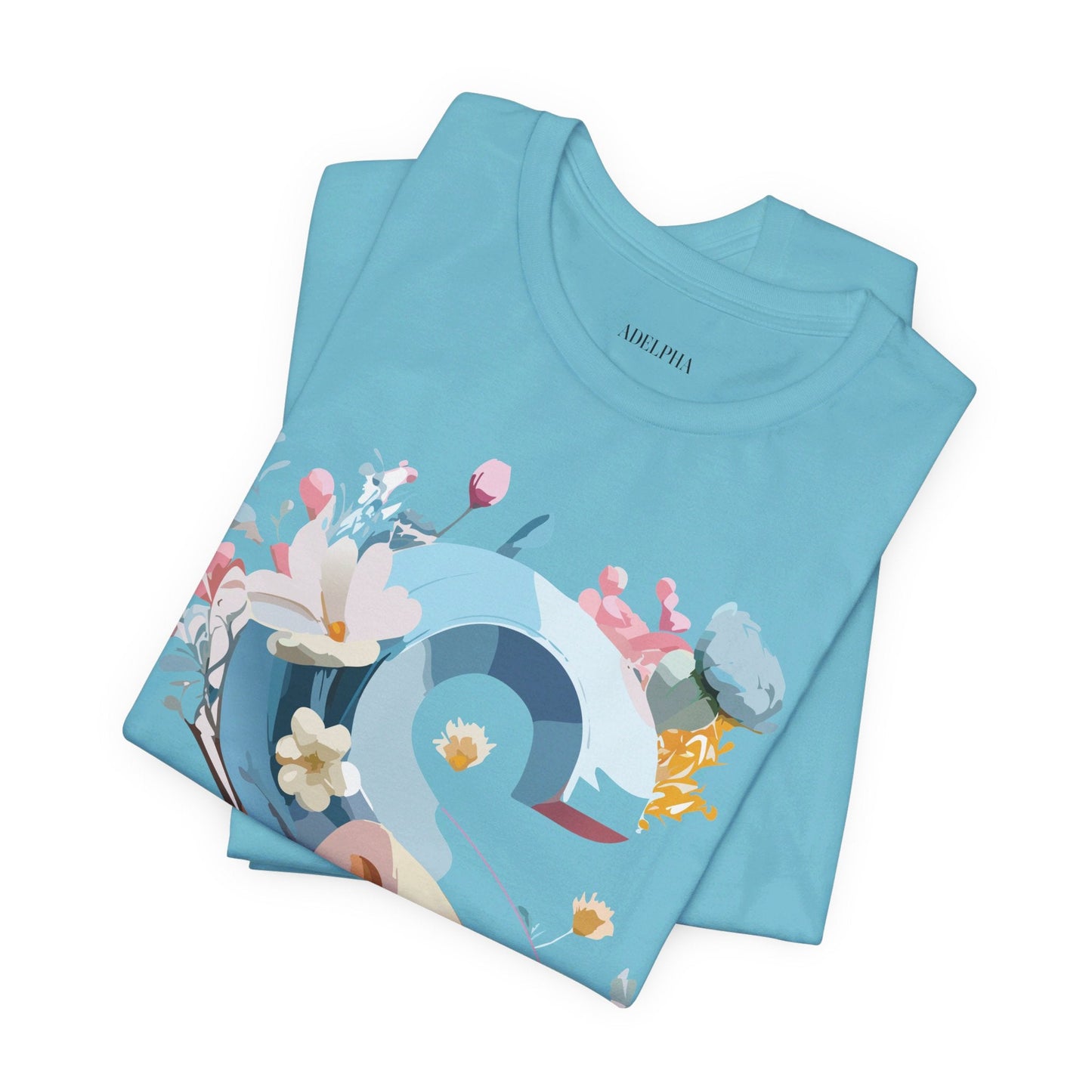 Letter S Shirt Graphic Tee Unisex Short Sleeve Vintage Inspired Adelpha Art Design