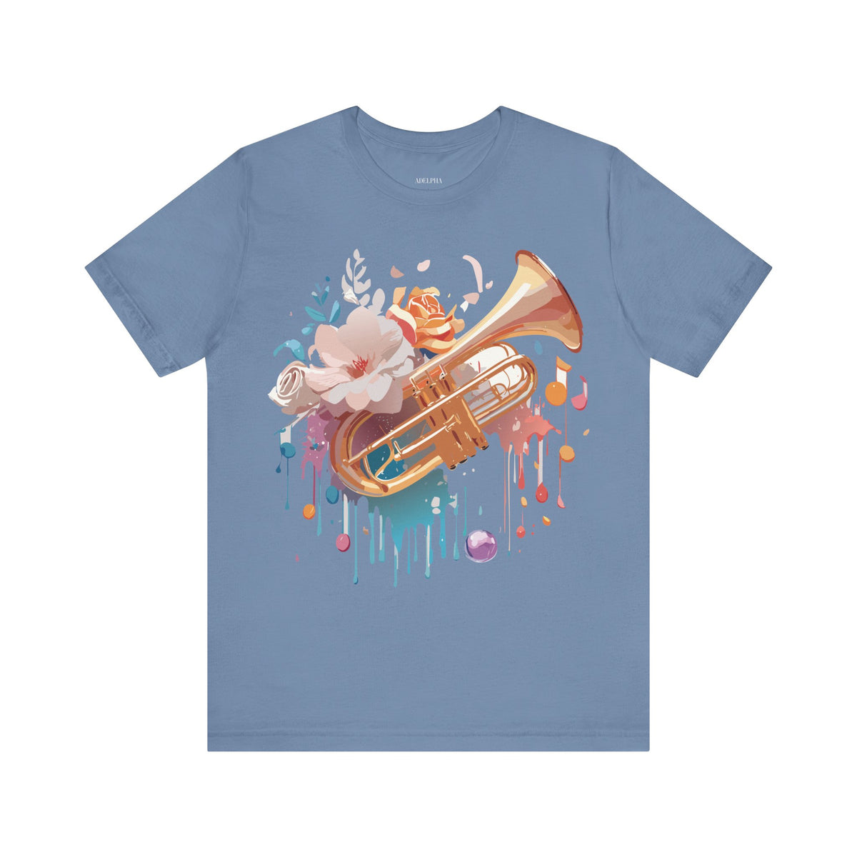 Music Graphic Unisex Cotton Bella+Canvas Tee with Art Design m120