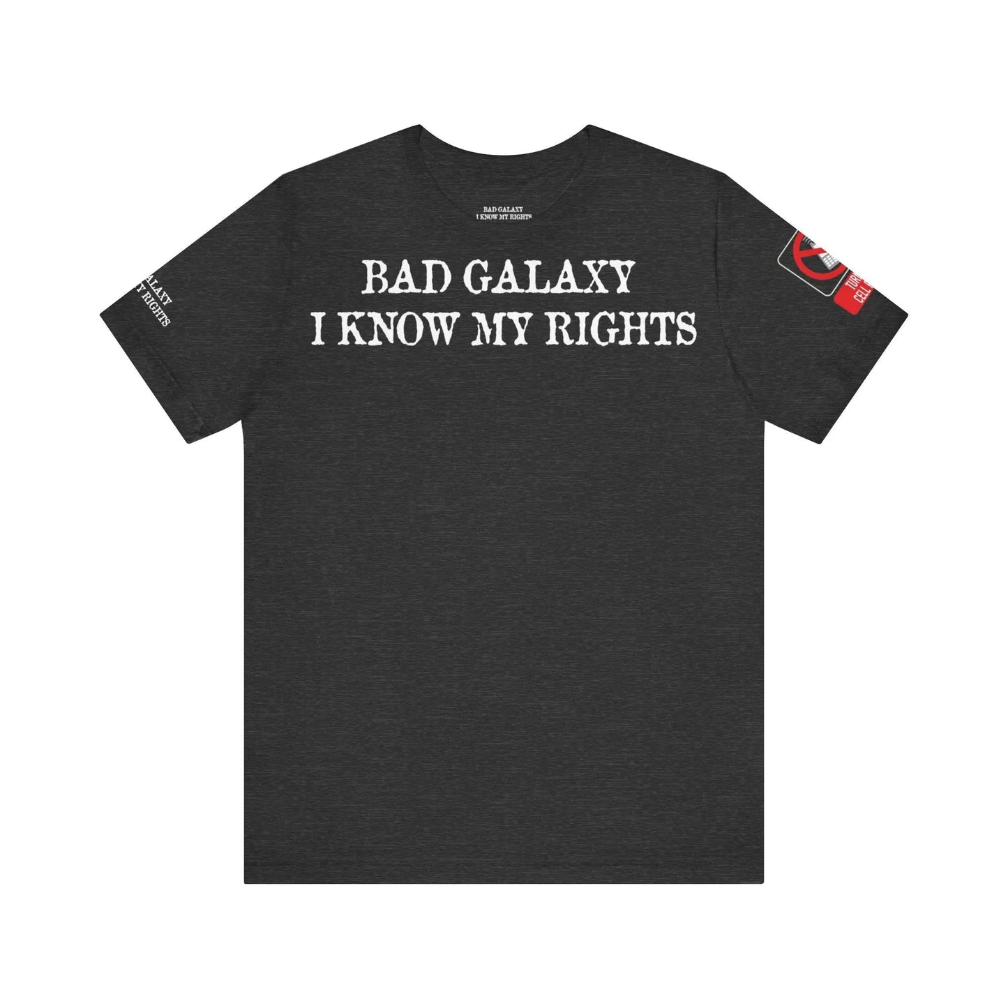 Red Stamp Tee Shirt 100 Percent Cotton From Bad Galaxy Eco Friendly Inks Made To Order In USA
