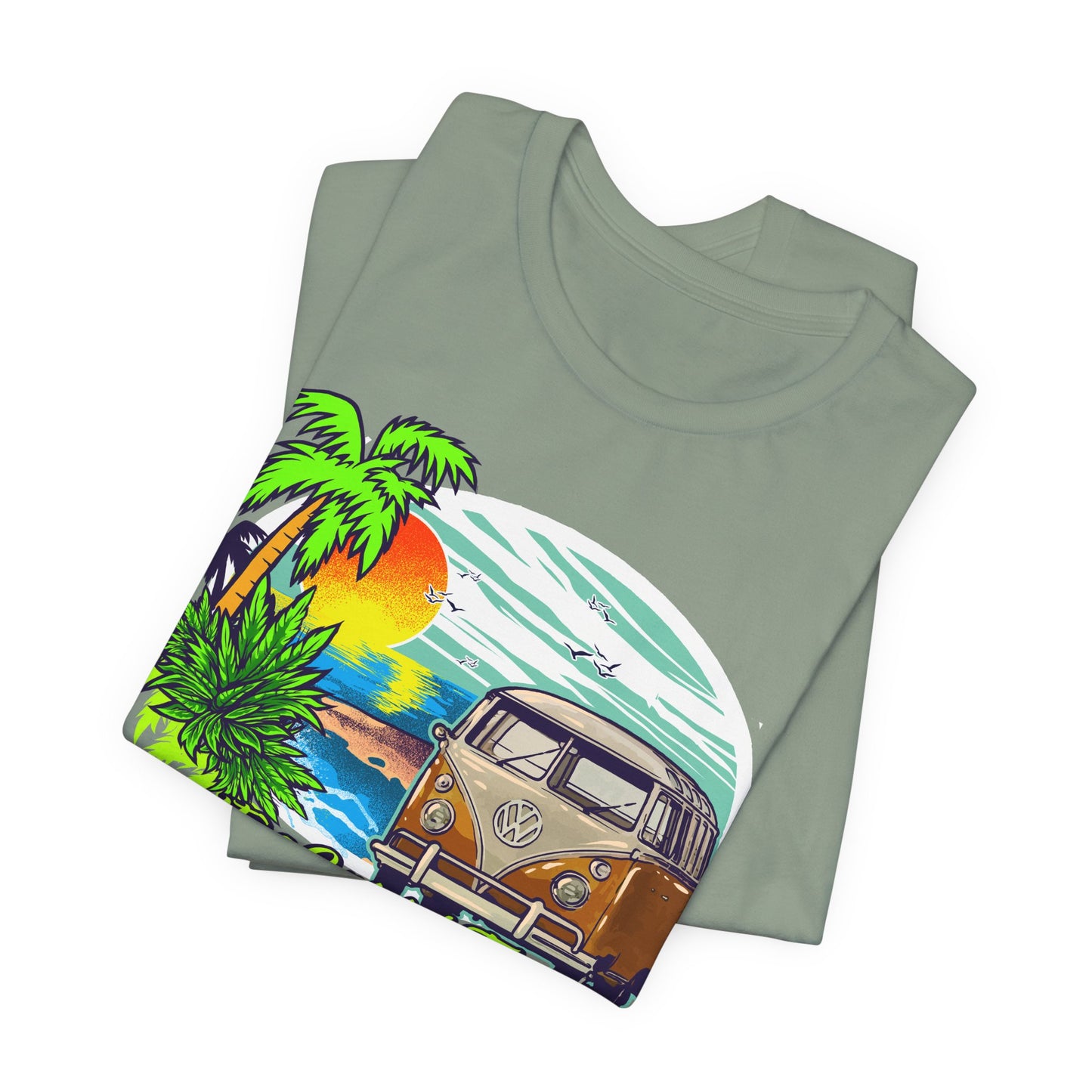 Old Bus Retro Poster Graphic Design Tee, Old Bus Shirt, Vintage Tees, Art Design T-Shirt, Graphic Tee, Retro Art Shirts