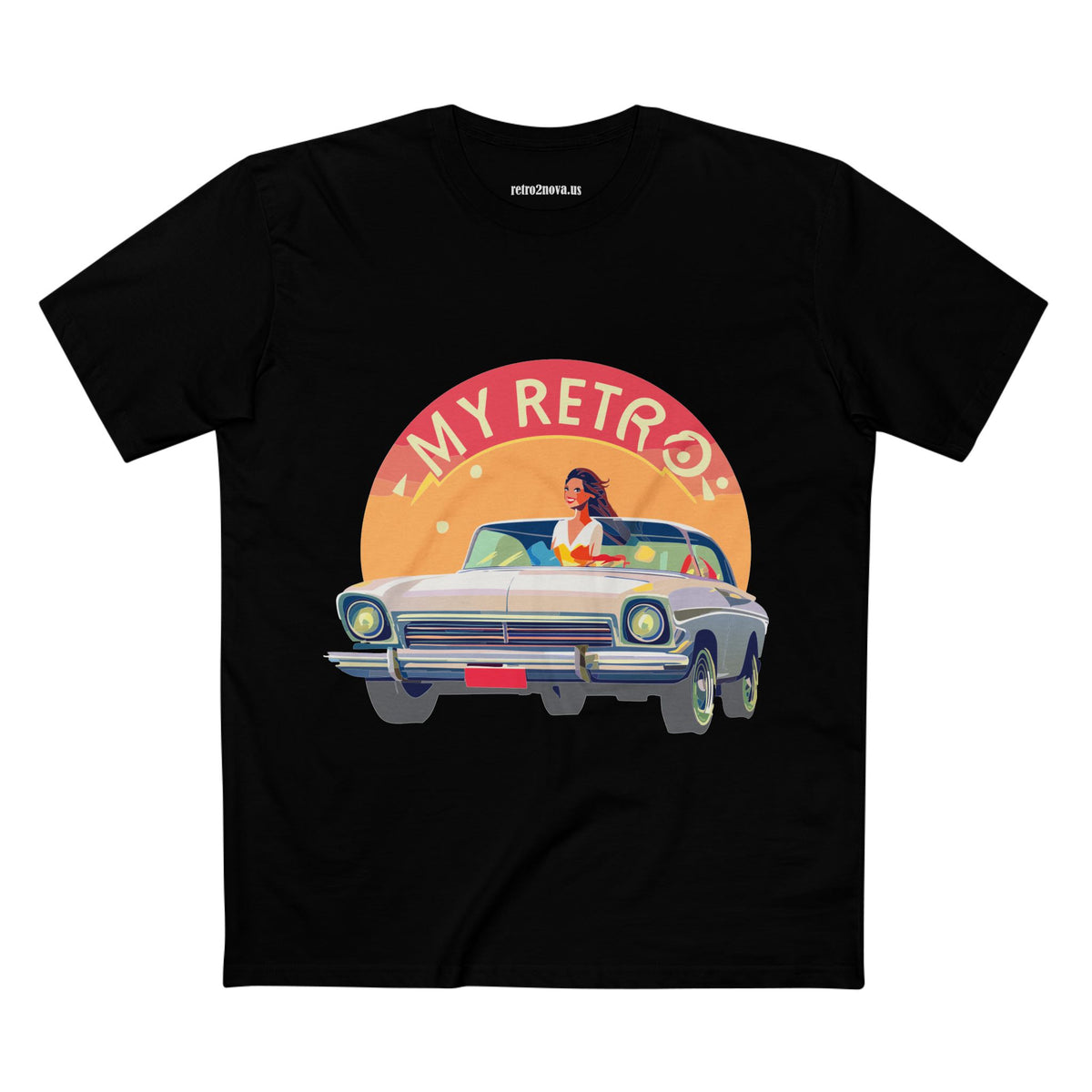 Retro Car Vintage Graphic Tee Staple Unisex 100 Cotton Tee Shirt - RC-26