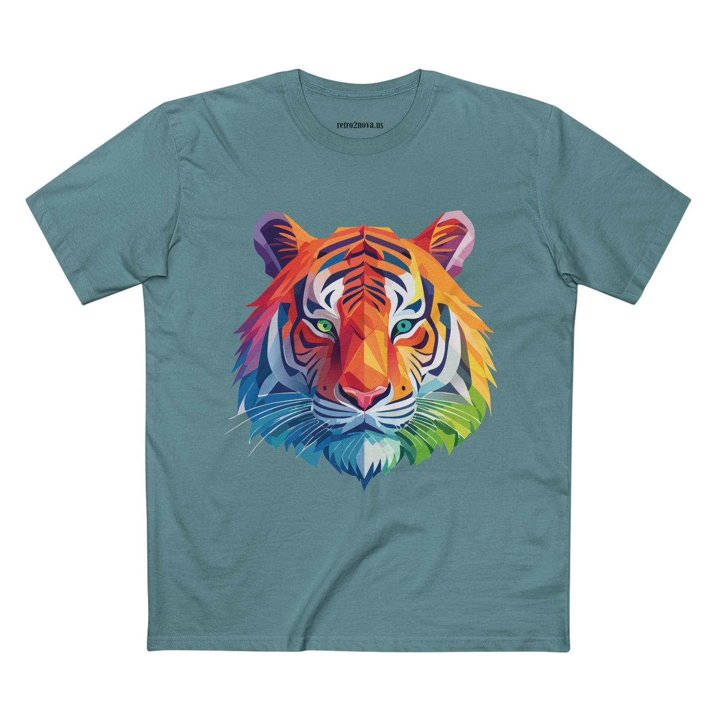 Tiger Animal Shirt Unisex Premium Cotton Tee With Original Art Design Retro2Nova Art Collection Exclusive Art Print