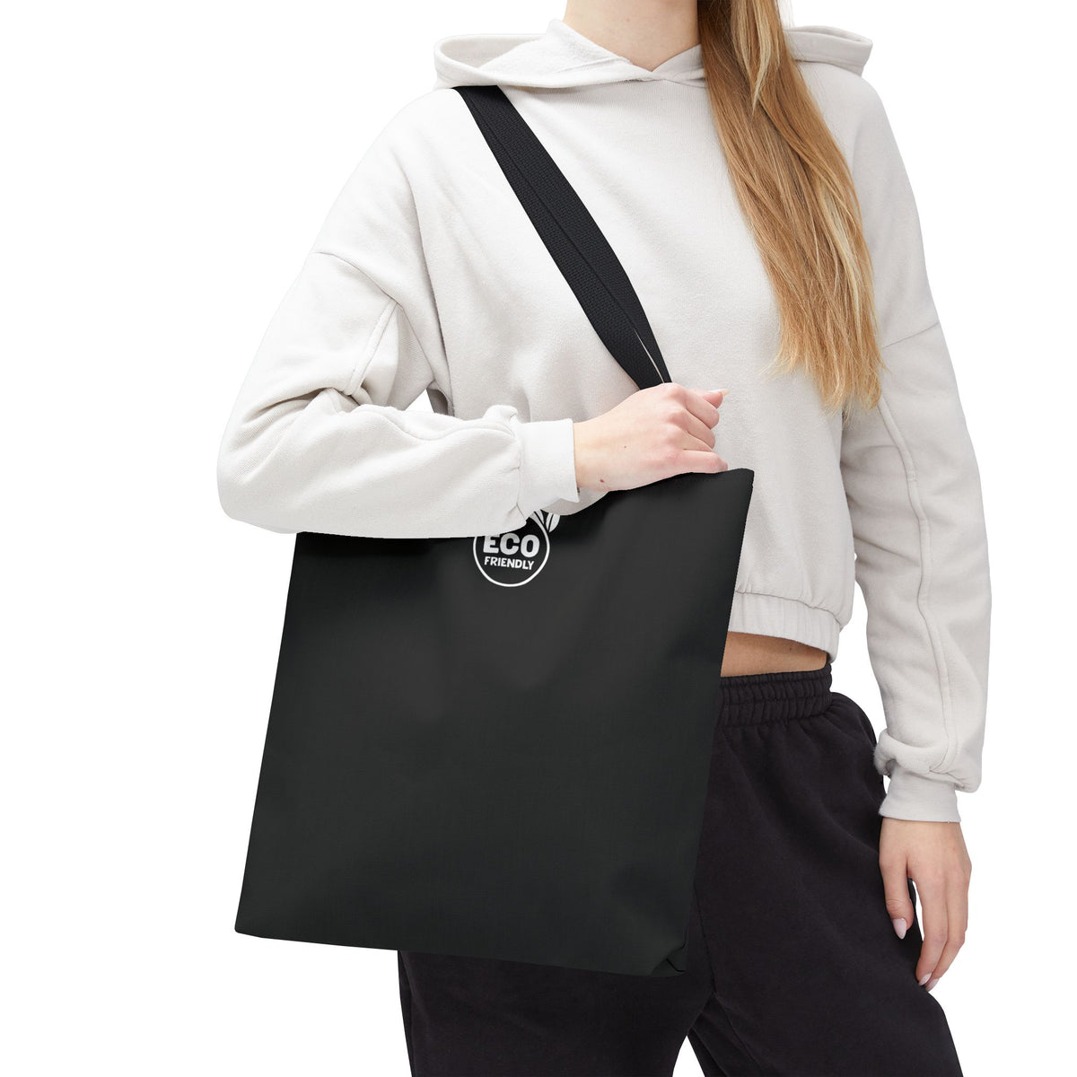 ECO BLACK COLOR CANVAS BAG HIGH-QUALITY 100% SPUN POLYESTER 3 SIZES BAG-E2