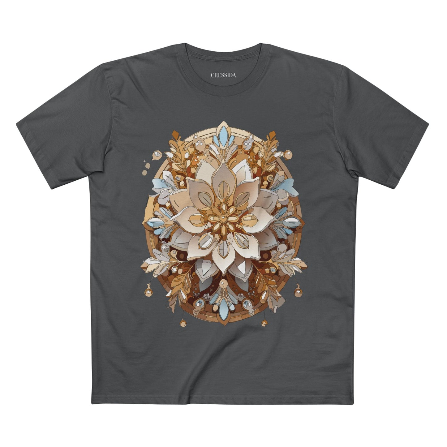 Floral Graphic T-Shirt Unisex 100 Cotton Art Design with Antique Flowers Tee 19