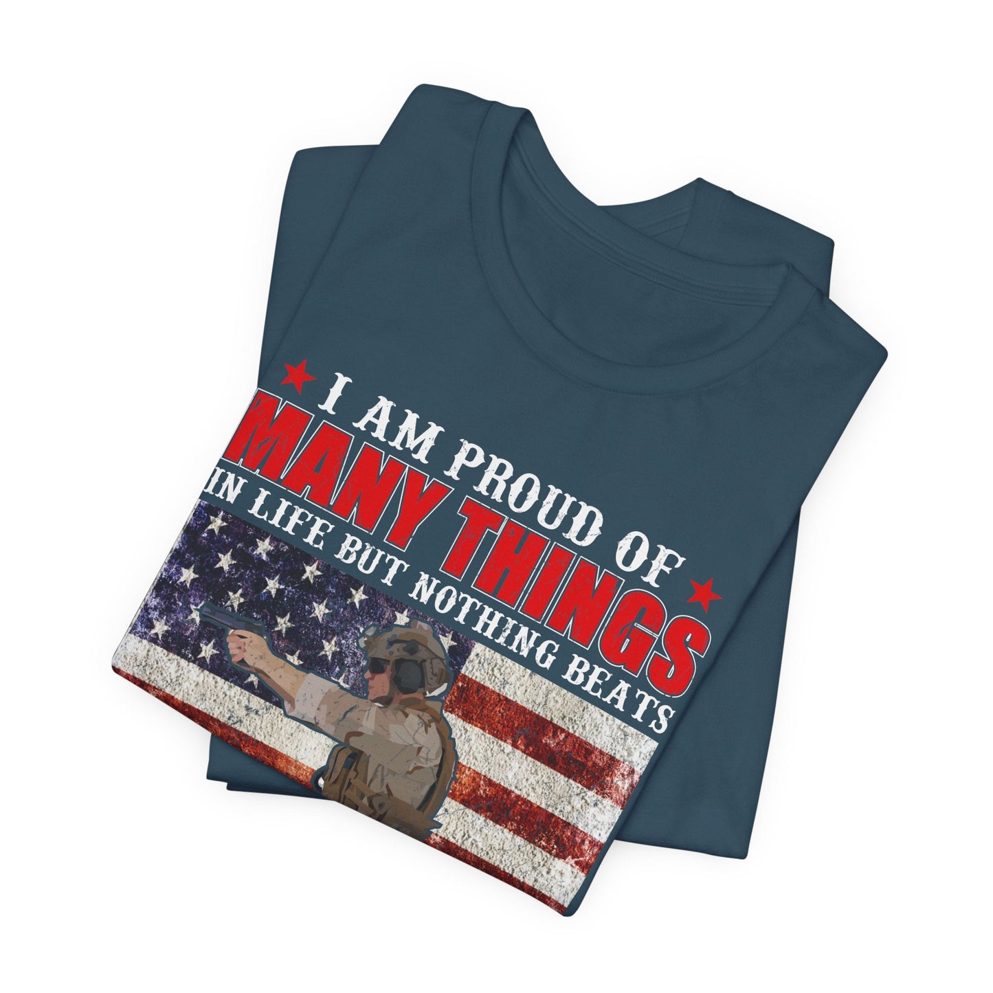 Army Veteran Patriotic Graphic Design Unisex Cotton T-Shirt v28