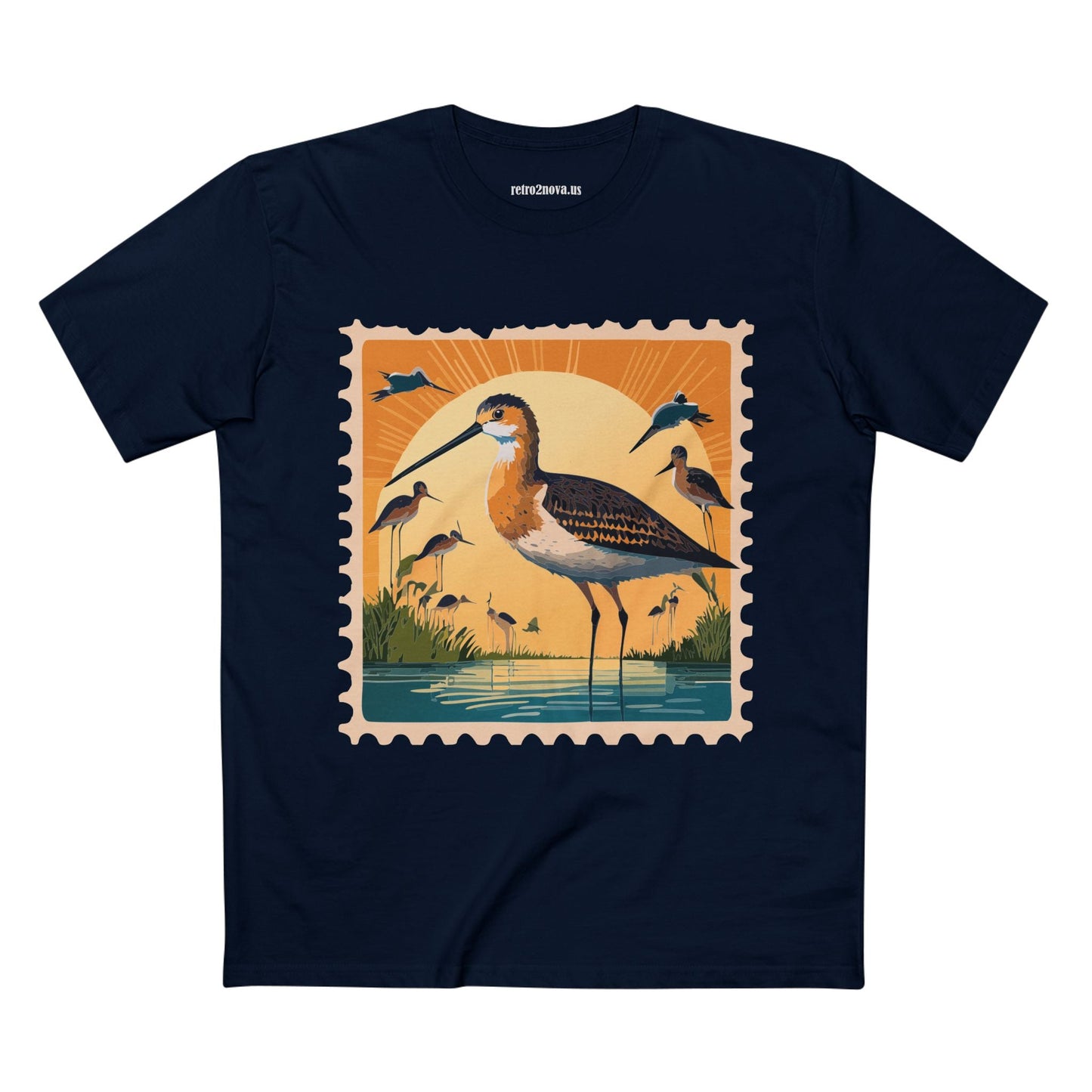 Postage Stamp Shirt Unisex Premium Cotton Tee With Original Art Design Retro2Nova PS 25