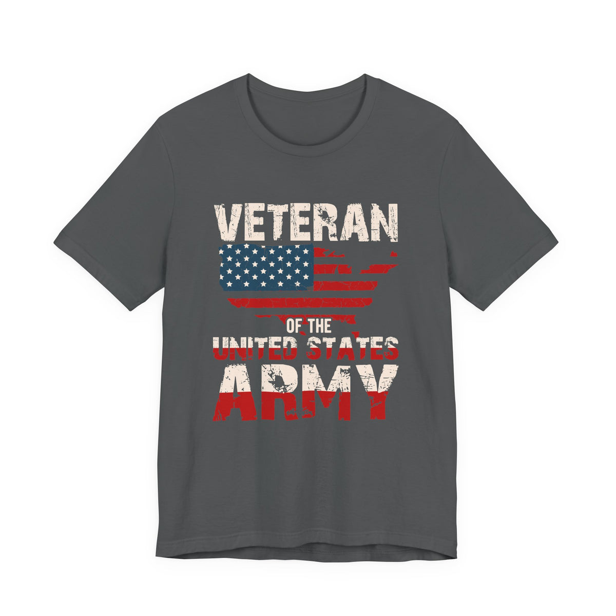 Veteran of the United States Army Tee American Flag Distressed Military Unisex Cotton Shirt v6