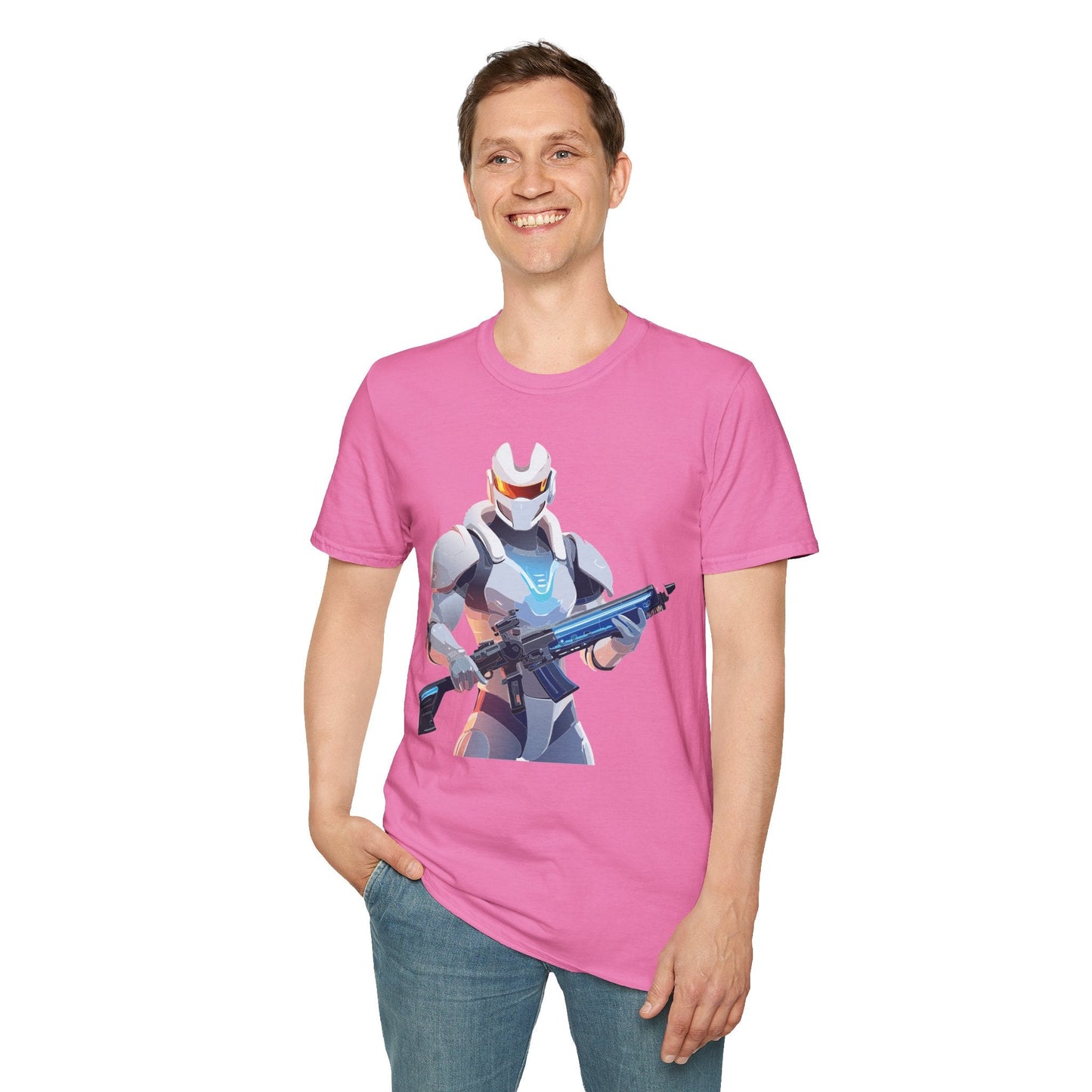 Robocop T Shirt Unisex Gildan Softstyle 64000 100 Percent Ring Spun Cotton Tee With Artwork