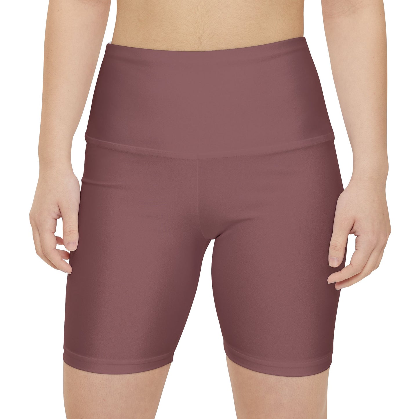 Smoky Rose Mauve Bike Shorts — Women’s Workout Biker Shorts for Yoga, Gym & Everyday Athleisure
