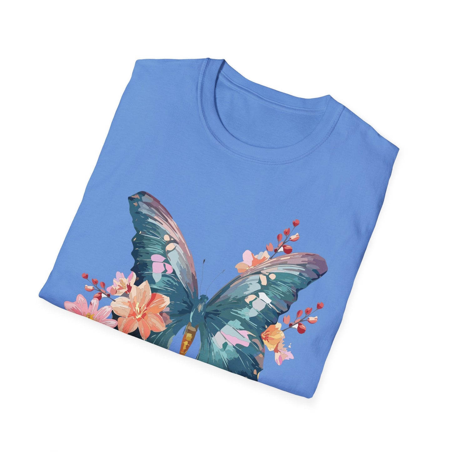 Butterfly T Shirt Unisex Gildan Softstyle 64000 100 Percent Ring Spun Cotton Monarch Tee