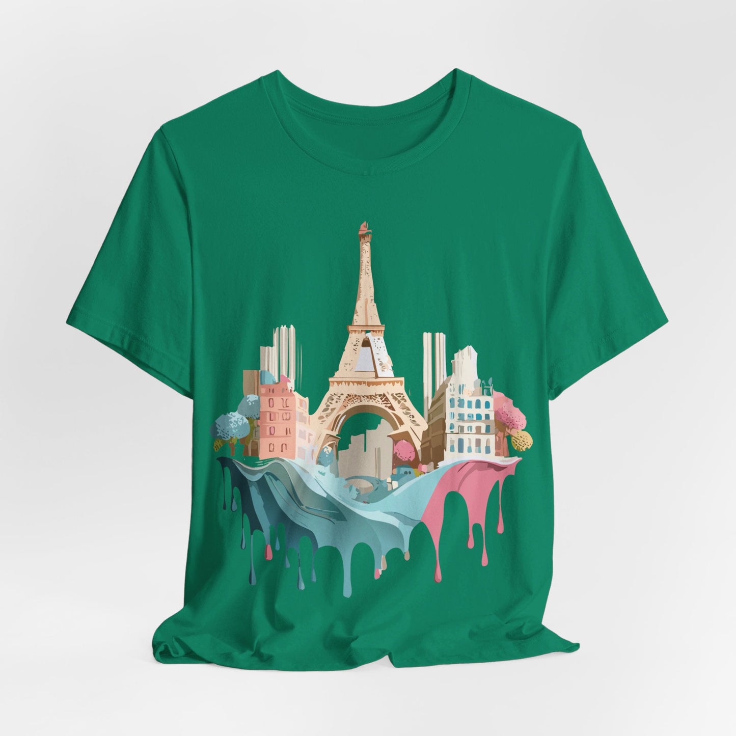 Paris Tourist Graphic Tee Unisex Jersey Short Sleeve Art Design By Vintage Inspired