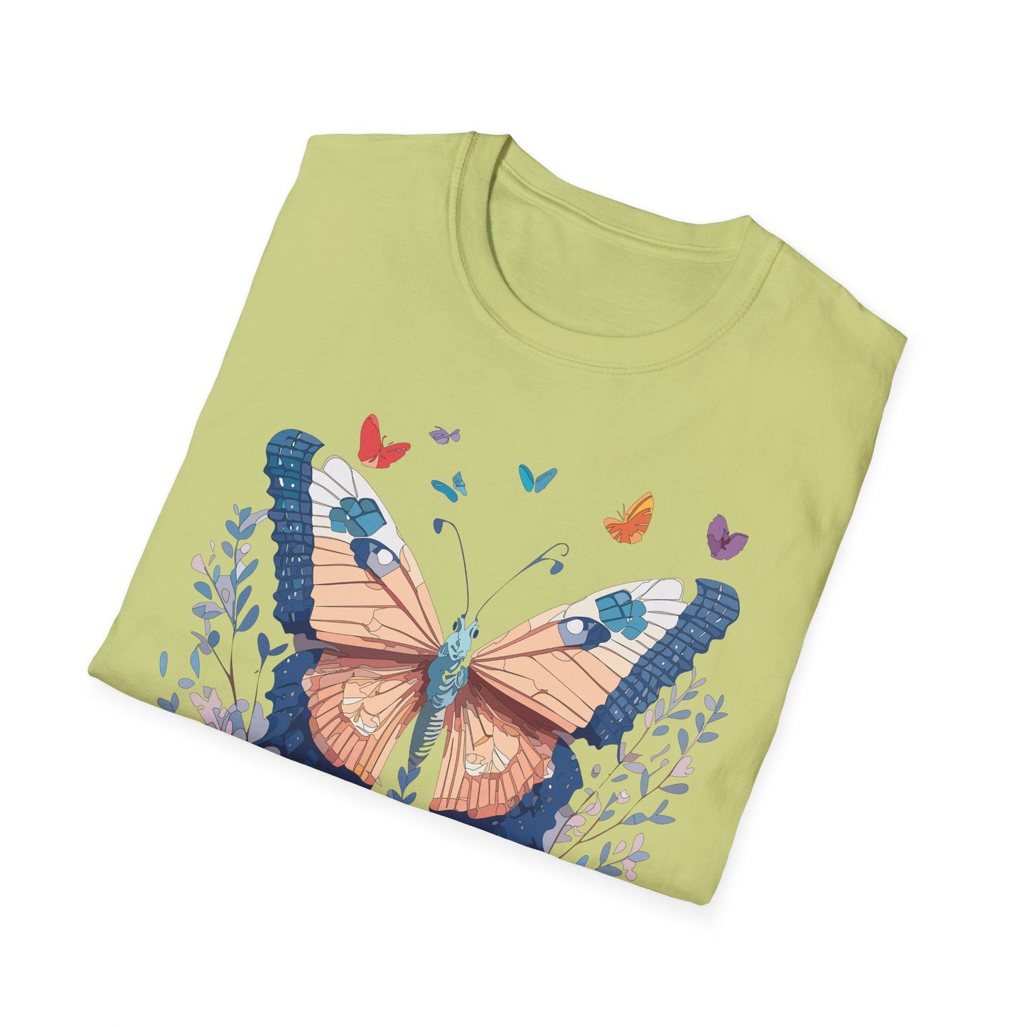 Unisex Butterfly Shirt Monarch Design Gildan Softstyle 64000 Short Sleeve Tee For Men And Women