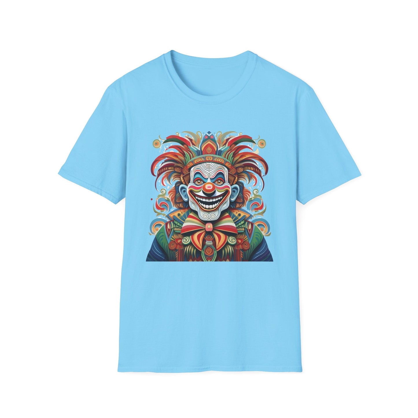 Clown Shirt Unisex Tee Funny Man Circus Shirt Scary Man Tee Gildan Softstyle 64000