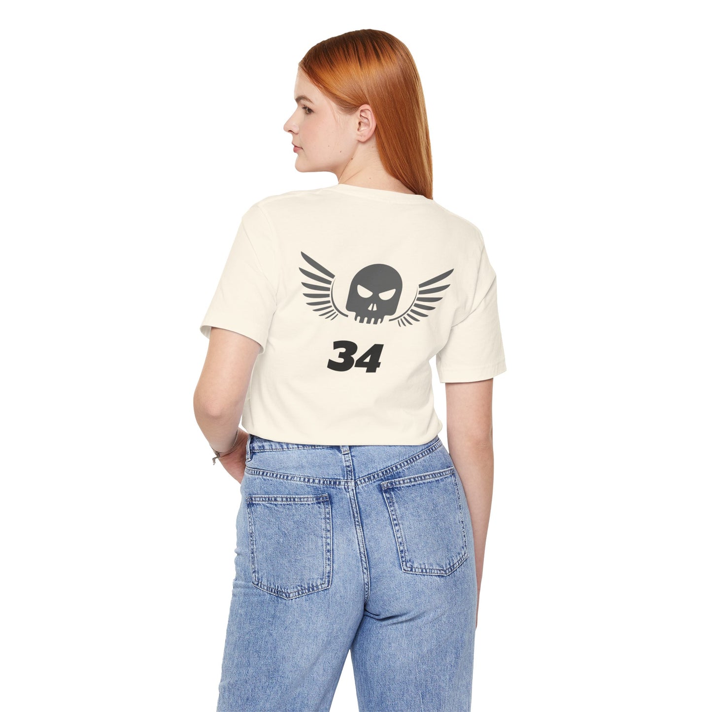 Unisex Cotton Tee Shirt with Skull