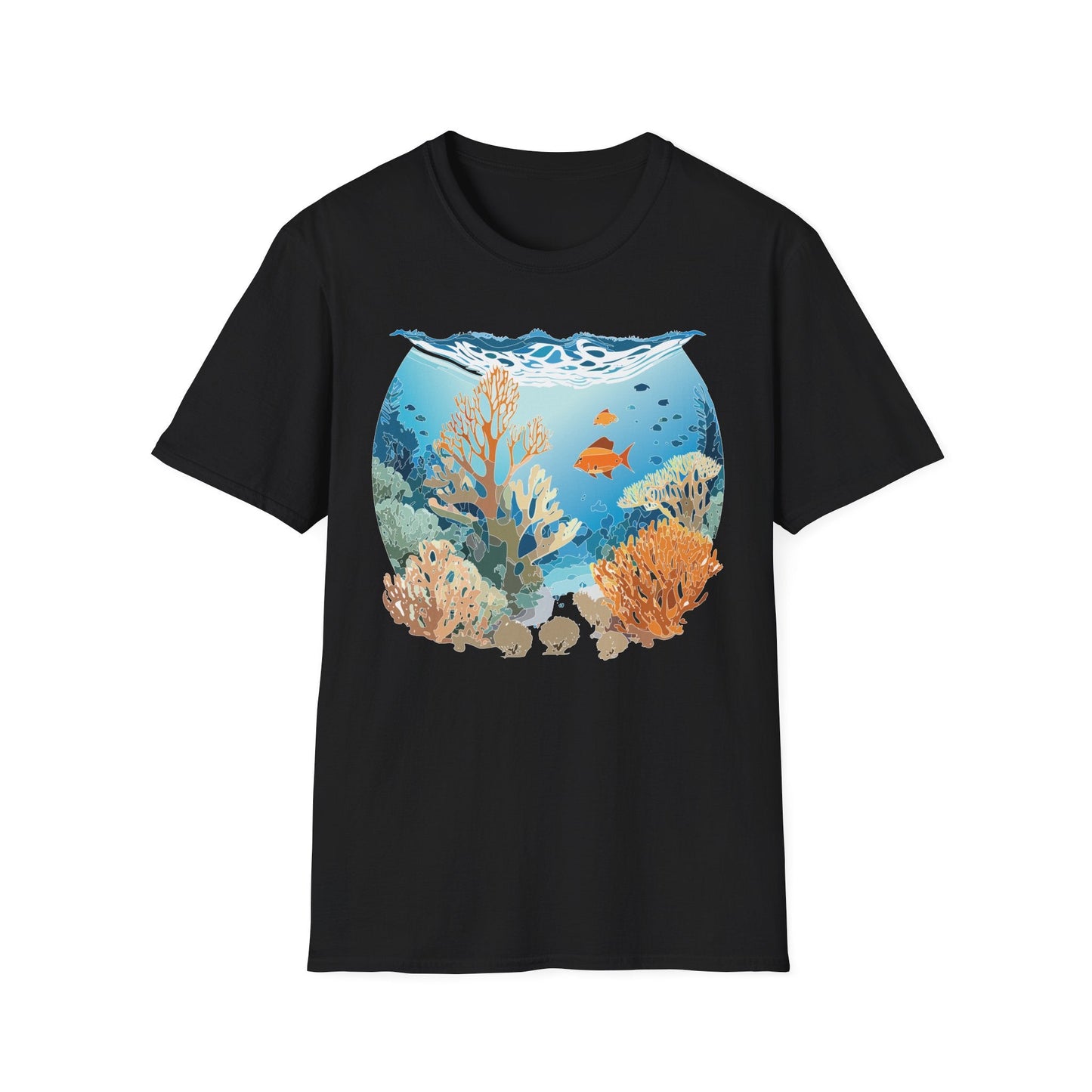 Ocean Tee Shirt Unisex Gildan Softstyle Cotton Tee Shirt 64000 Lightweight Breathable Comfort