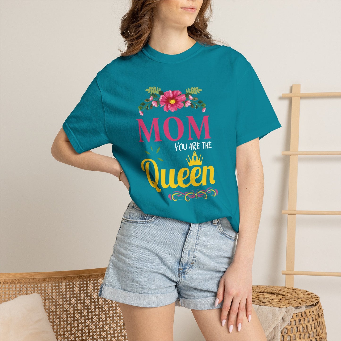 Mom T-shirt Mother's Day Mama Tee Unisex Comfort Colors Garment-Dyed Cotton h13