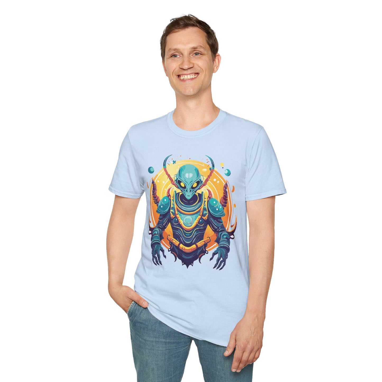 Cosmos Alien T Shirt Unisex Softstyle Short Sleeve Tee With Alien Art Design Artwork