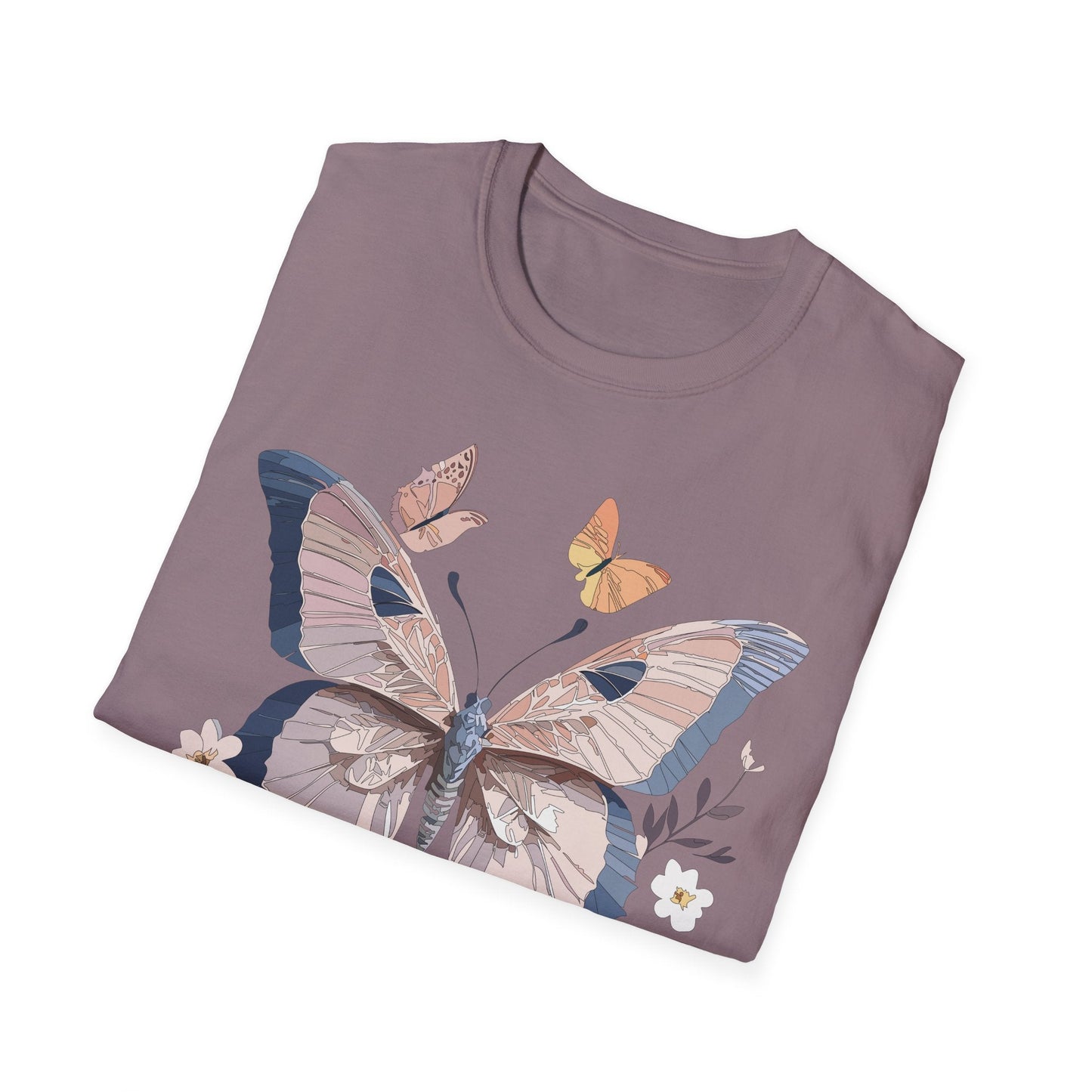 Butterfly Shirt Unisex T Shirt Monarch Print Gildan Softstyle 64000 Cotton Tee Quality