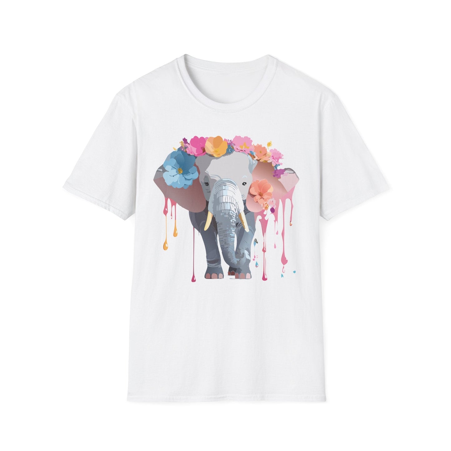Elephant T Shirt Unisex Softstyle Gildan 64000 Elephant On T Shirt Animation Animals Tee