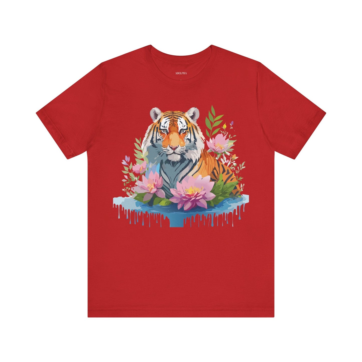 Tiger Graphic Tee Unisex Shirt By Adelpha Vintage Inspired Artwork Short Sleeve