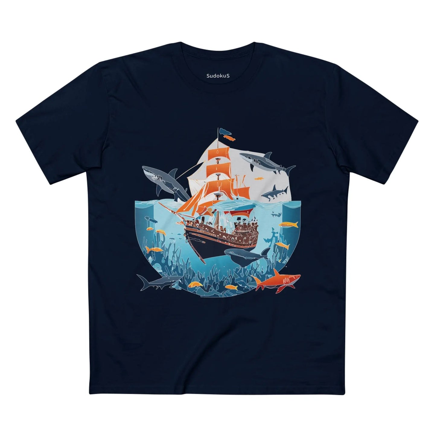 Ocean Coast Graphic Unisex 100 Cotton Staple Tee 23