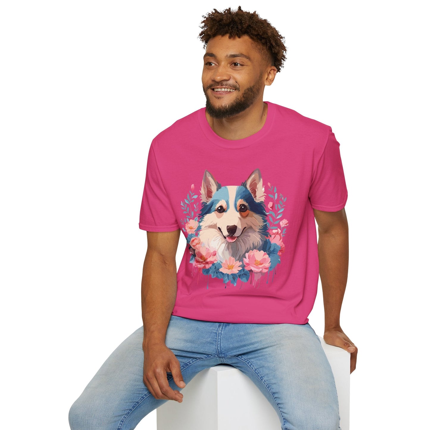 Dog Shirt Unisex Animal Tee Softstyle Cotton Lightweight Breathable