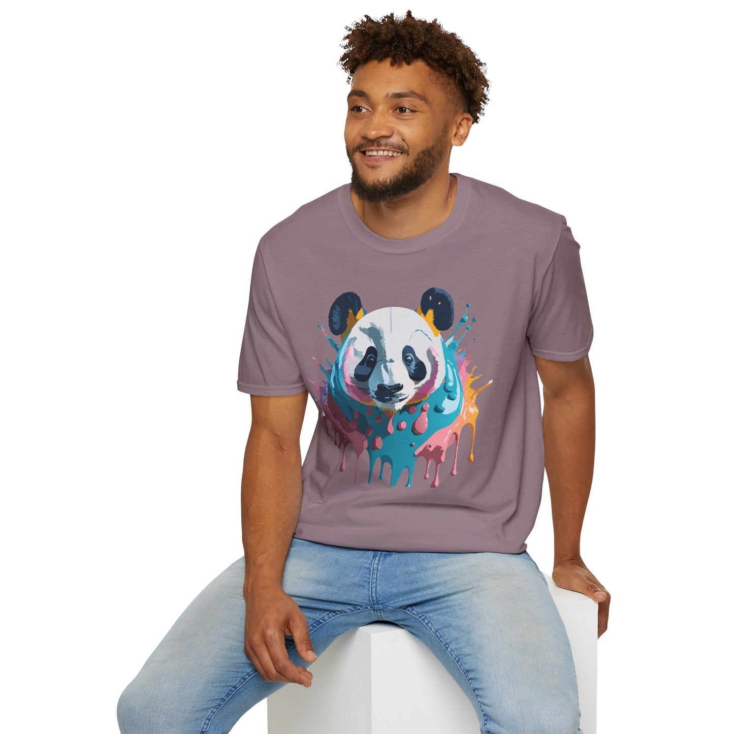 Panda Shirt Unisex T Shirt Gildan Softstyle 64000 Panda Graphic Animal Tee 100 Percent Cotton