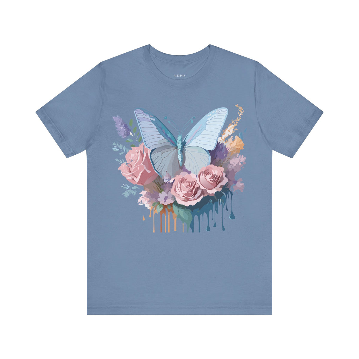 Butterfly Graphic Unisex Cotton Bella+Canvas Tee with Art Design n46