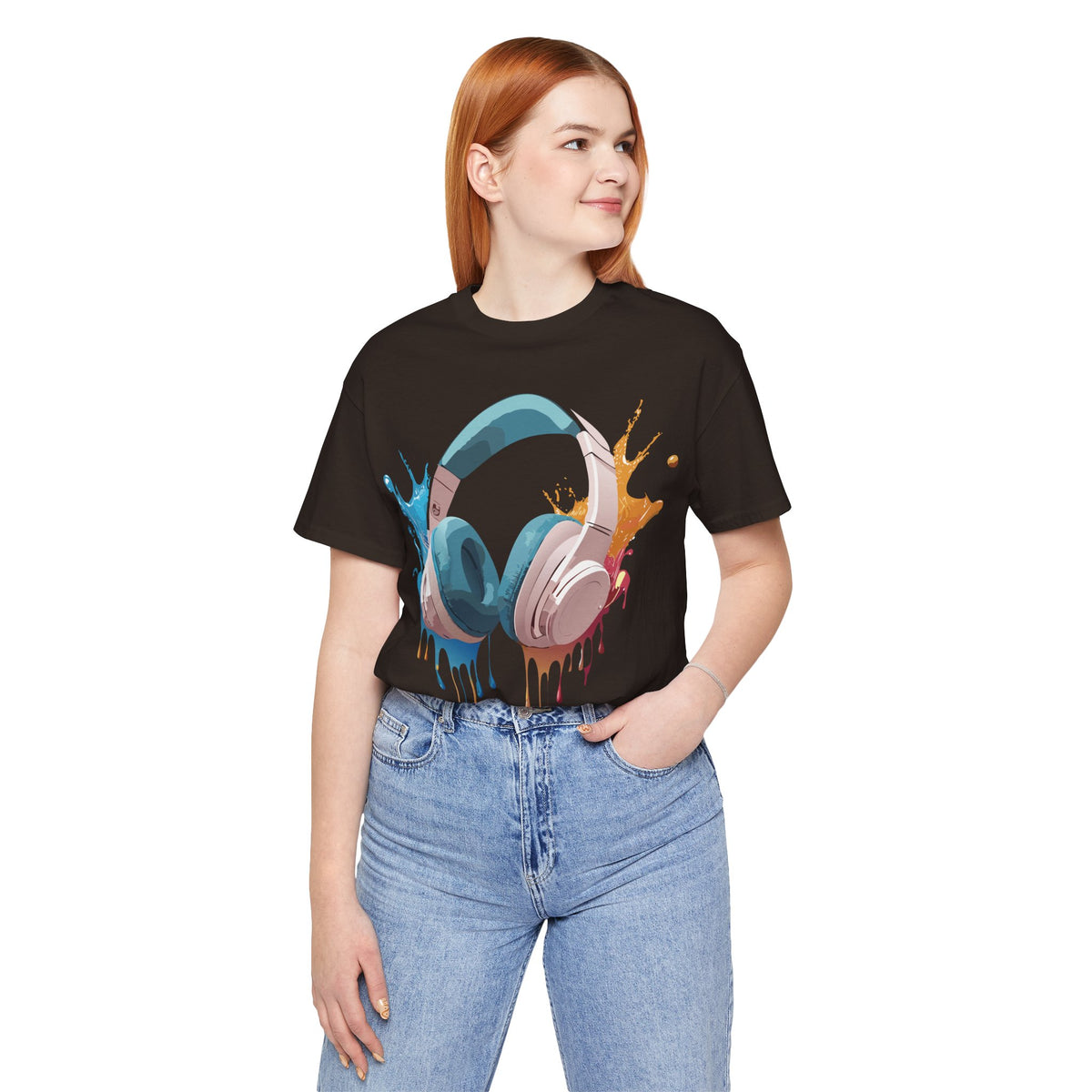 Music Graphic Unisex Cotton Bella+Canvas Tee with Art Design m90