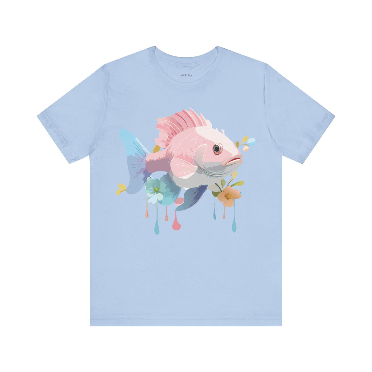 Fish Graphic Design Tee Bella+Canvas Unisex 100 Cotton Tee Shirt a109